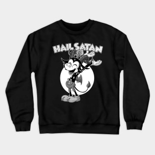 HAIL SATAN Baphomet 30s retro Cartoon Blackcraft Cute Crewneck Sweatshirt